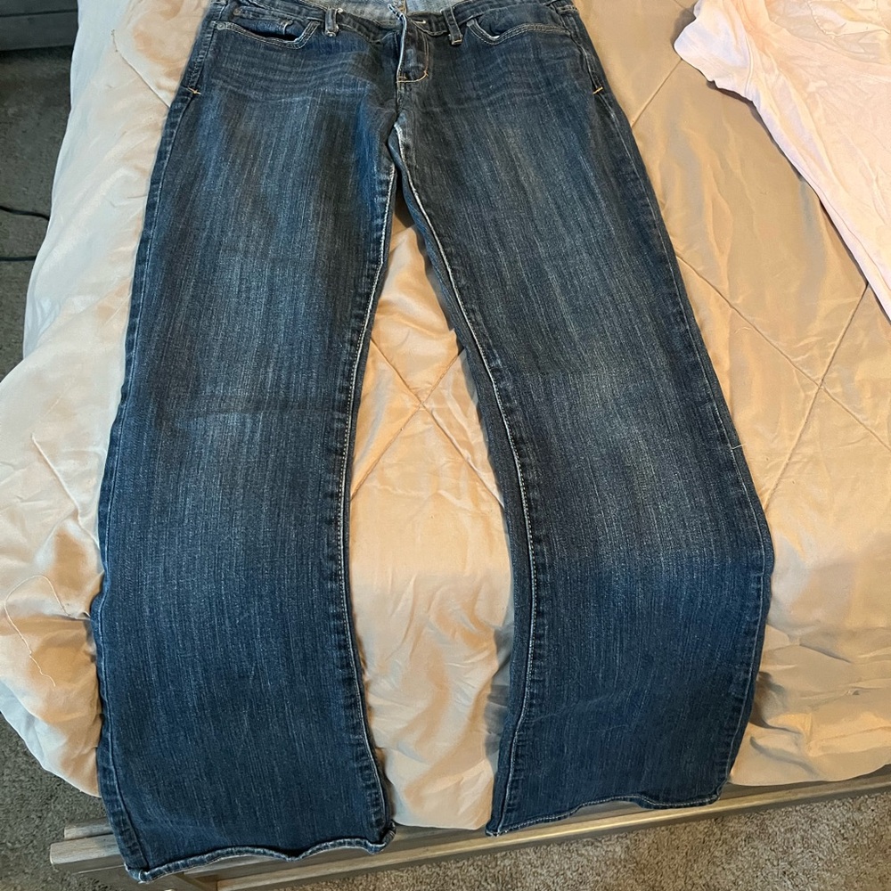 American Eagle Outfitters Blue Wide Leg Flare Jeans